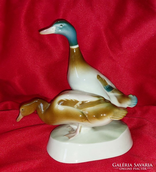 Sale! Pair of Zsolnay ducks - perfect collector's item