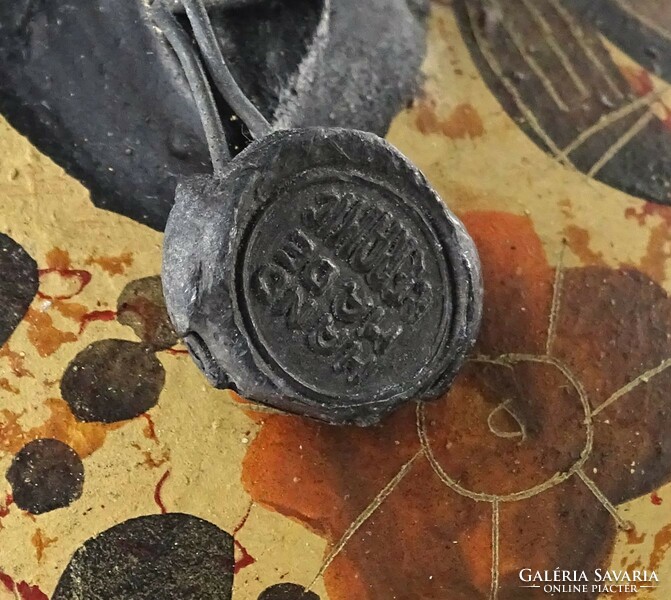 1N120 Festett plombált görög kerámia karaffa kópia 13.5 cm