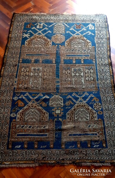 Antique Kazakh hand-knotted carpet. Negotiable