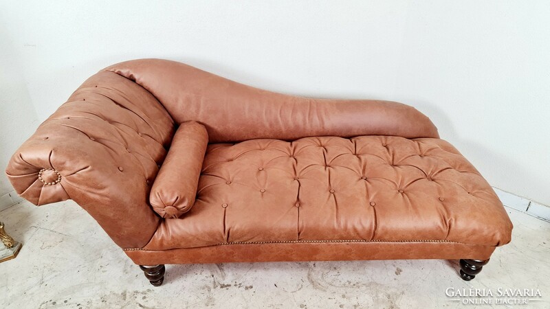 A725 antique sofa renovated in Chesterfield style