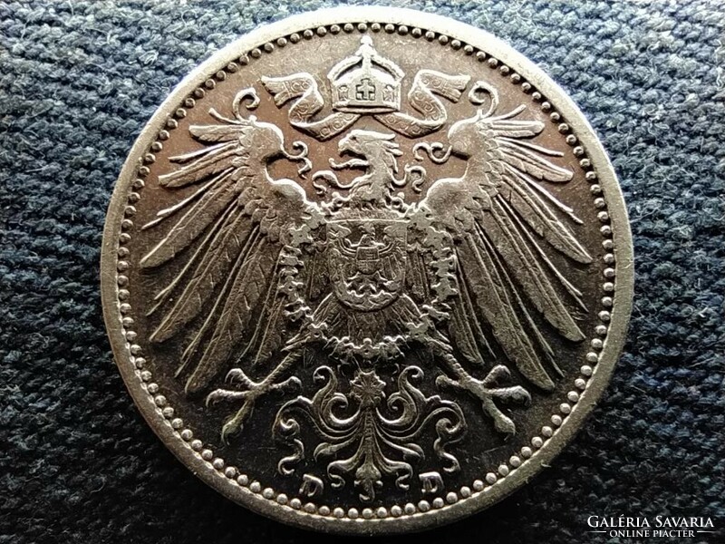 Germany Second Reich ii. Vilmos (1888-1918) .900 Silver 1 mark 1902 d rit (id67626)