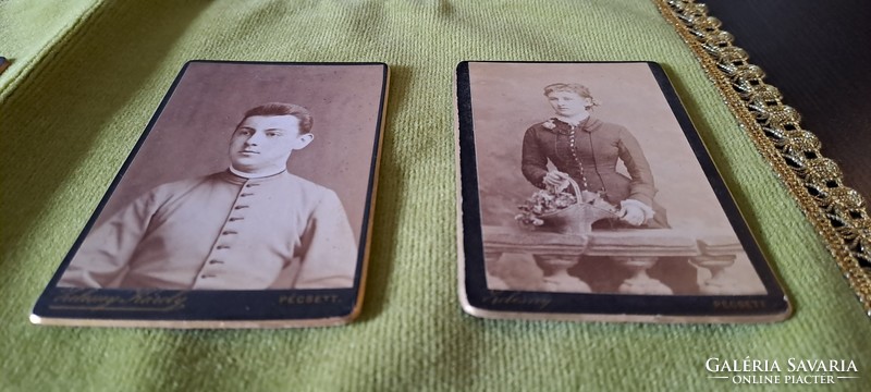 2 antique photographs.