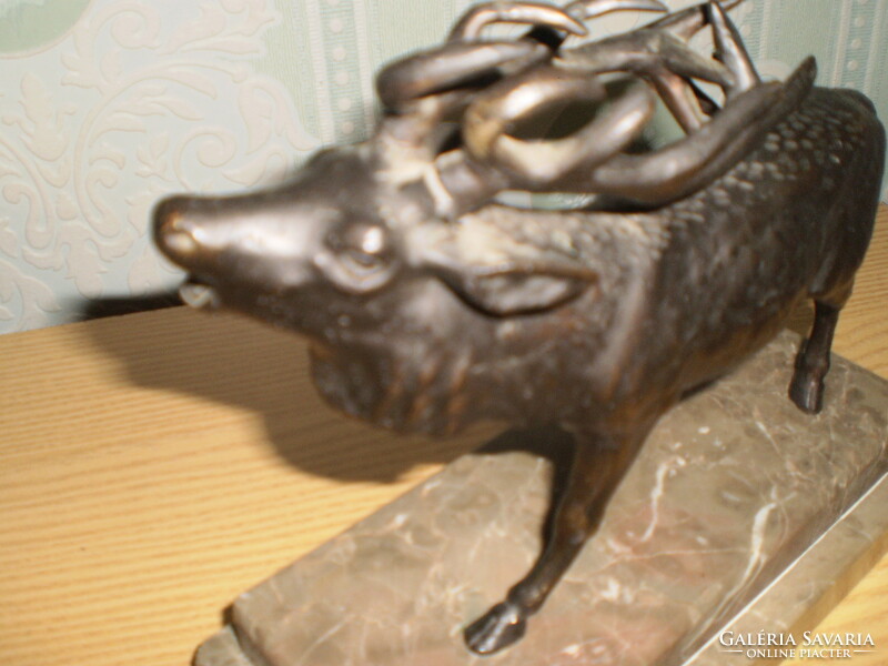 Old bronze deer