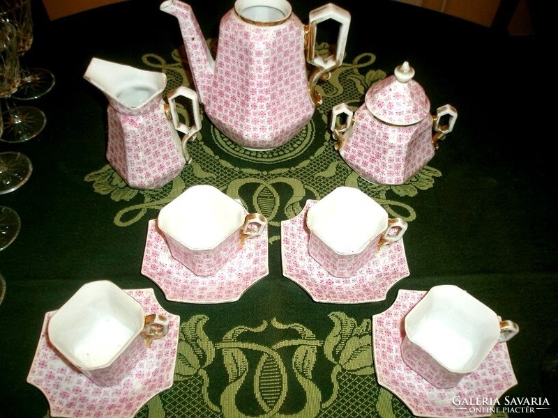 Antique special coffee or hot chocolate set for 4 people - art&decoration