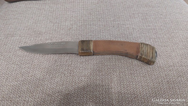 (K) interesting marked Hungarian dagger with leather handle