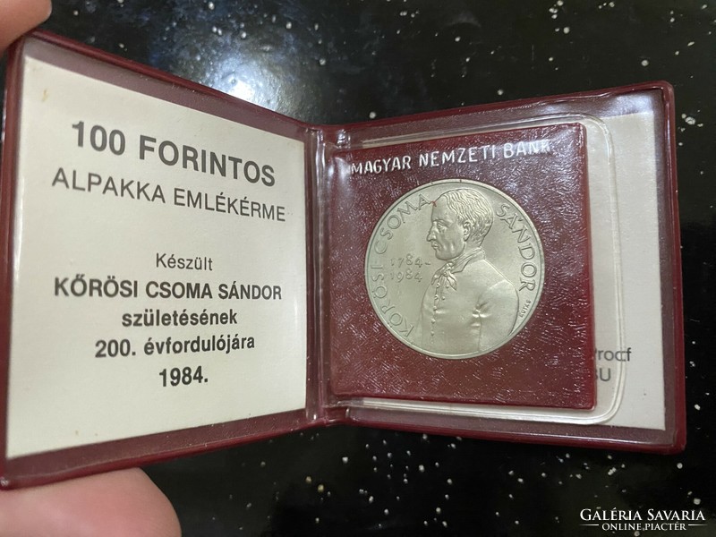 100 HUF alpaca commemorative coin csoma sándor Kőrösi 1984.