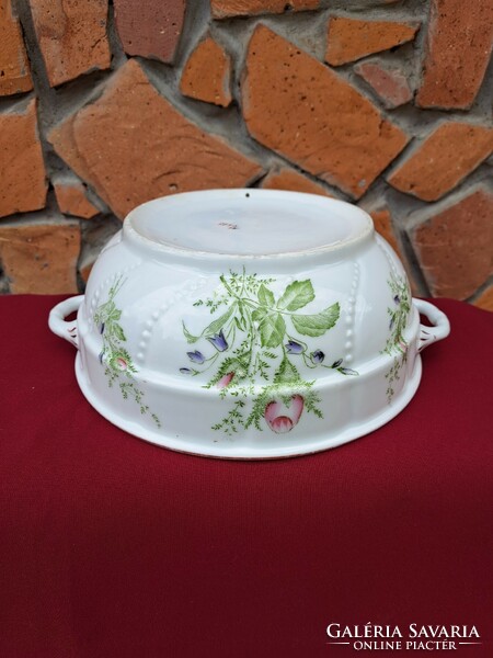 2 Peasant plate with ears, rose flower pearls, peasant bowl, nostalgia piece, peasant comatose