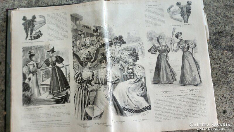 1896 Hungarian bazaar as a working stone for women magazine 380 pages needlework fashion lots of precious steel engravings