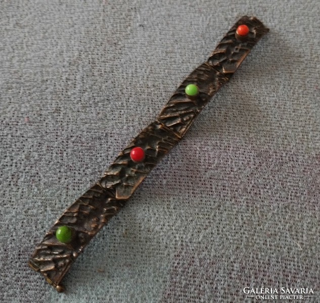 Bronze unique gilded bracelet from an applied arts shop