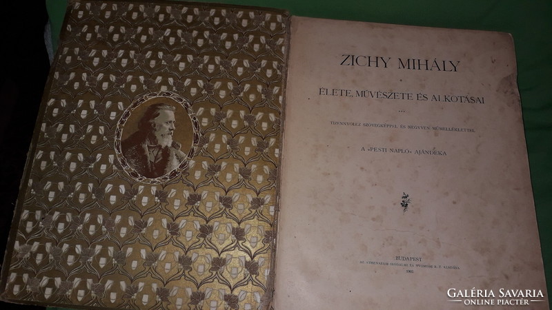 1902.Lándor Tivadar : Zichy Mihály életrajzi album könyv a képek szerint ATHENEUM - PESTI NAPLÓ