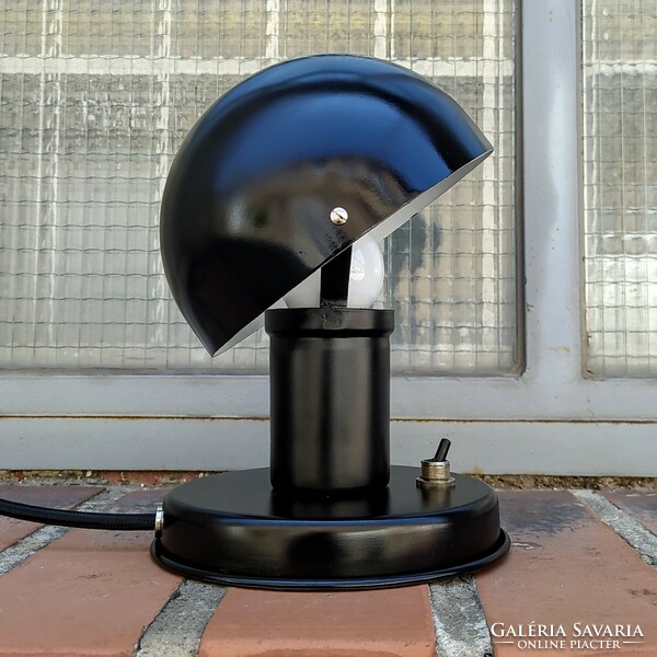 Bauhaus - Art deco "gombalámpa" felújítva - fekete