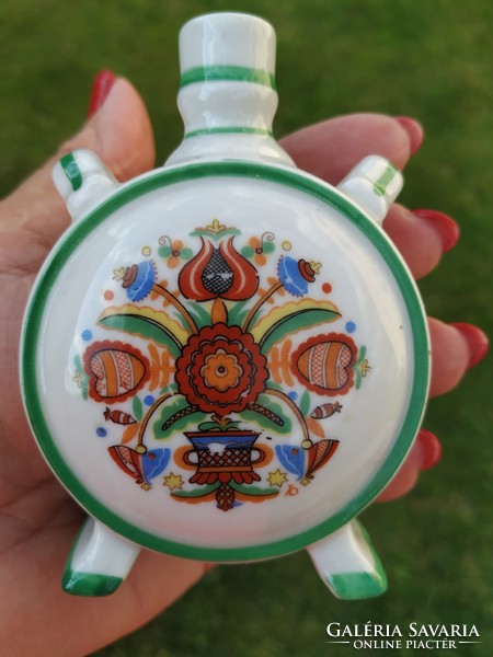 Zsolnay Porcelán népi mintás kulacs eladó!