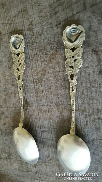 Hildesheimer rose antique 800 silver mocha teaspoon 2 pcs.