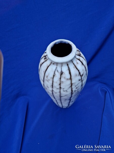 Retro ceramic vase from Hódmezővásárhely, gray