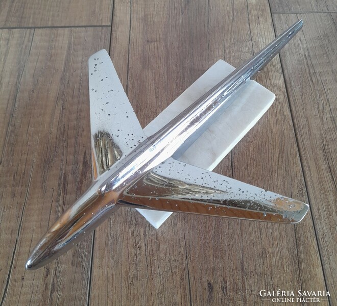 Old art deco chrome metal flying table decoration