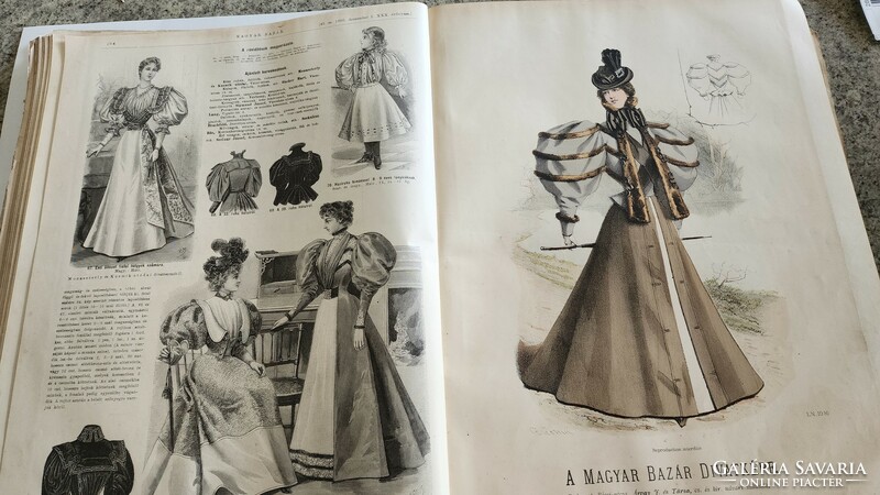 1895 Hungarian bazaar as a workhorse for women magazine 380 pages needlework fashion lots of precious steel engravings