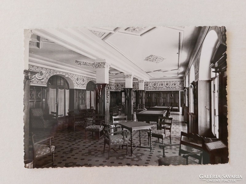 Old postcard photo postcard Balatonkenese honvéd resort game room