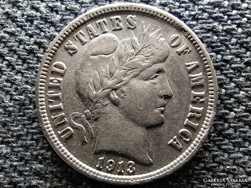 USA Barber Dime .900 ezüst 1 dime 1913 (id48084)