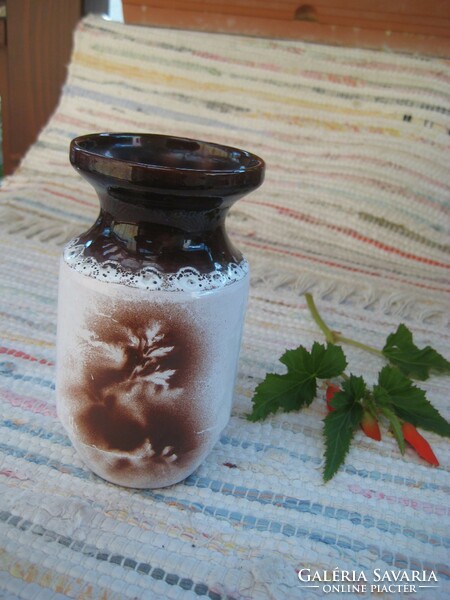 Kerámia  , cserép  váza  9 x 15     cm