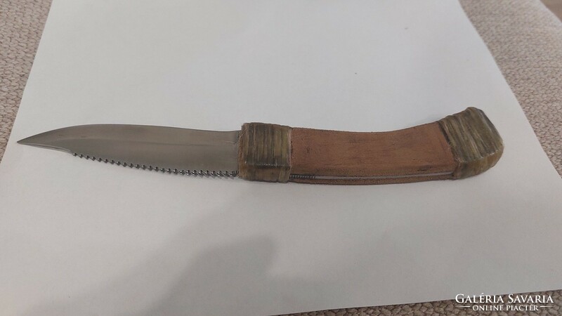 (K) interesting marked Hungarian dagger with leather handle