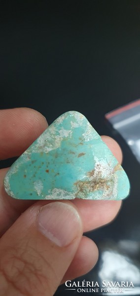 Mexican turquoise 10 grams. Rough sanding. With certification.