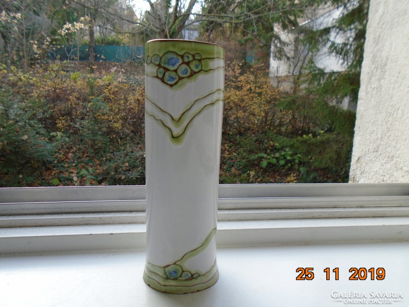 Hand-crafted, signed margit scroll vase