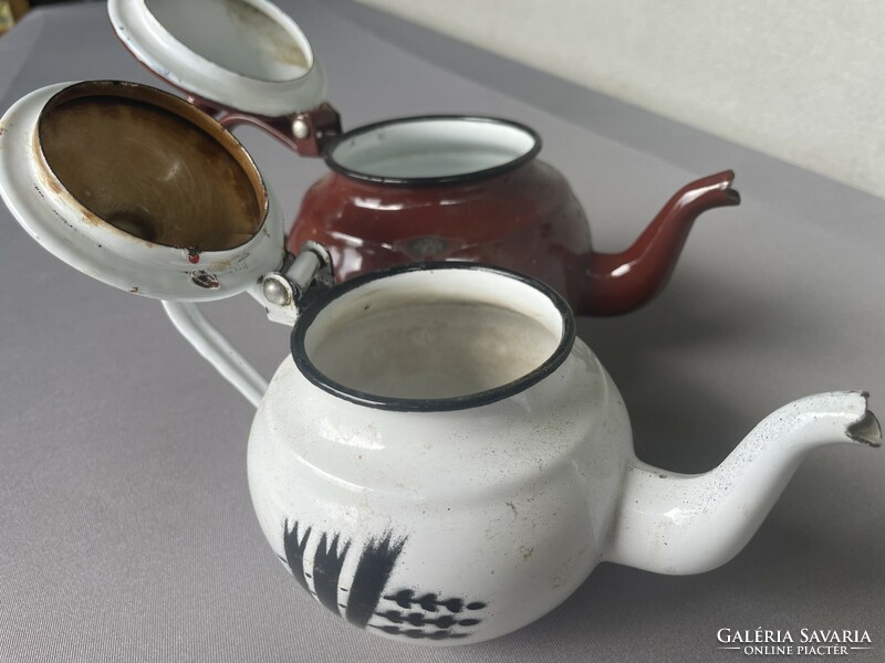 Enameled teapot