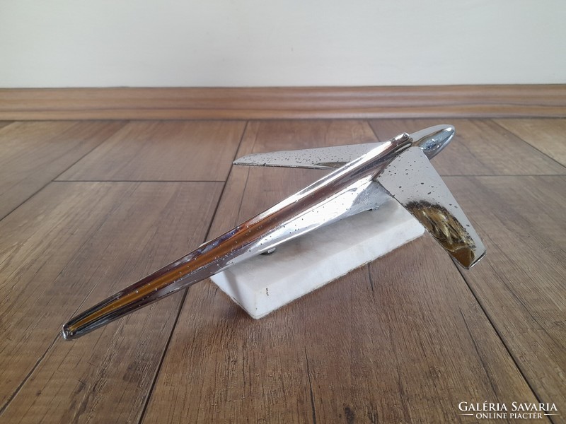 Old art deco chrome metal flying table decoration