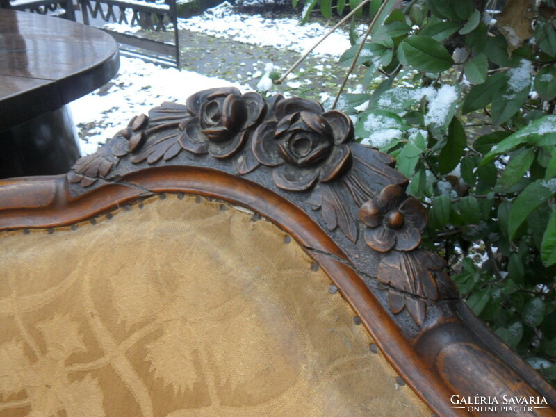 Antik bécsi barokk ülőgarnitúra asztallal