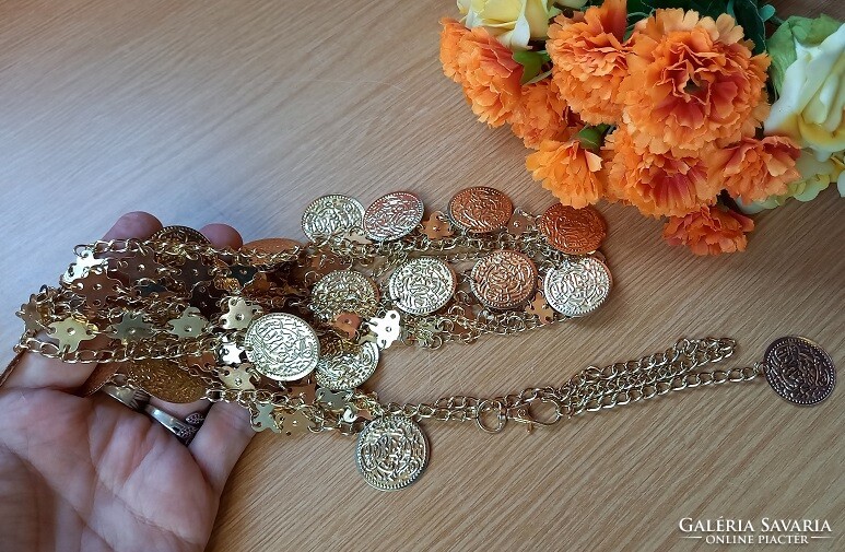 Jewelry fair! Item 64 - Bellydancer's decorative women's rattle belt with tinkling coins