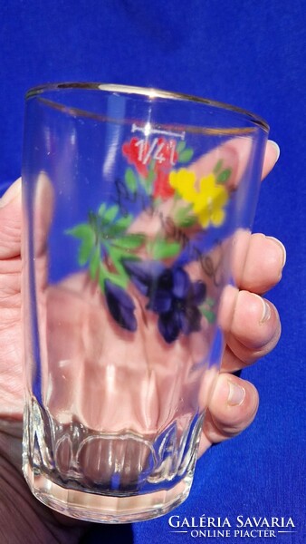 Hand-painted floral semmering Austrian commemorative cup