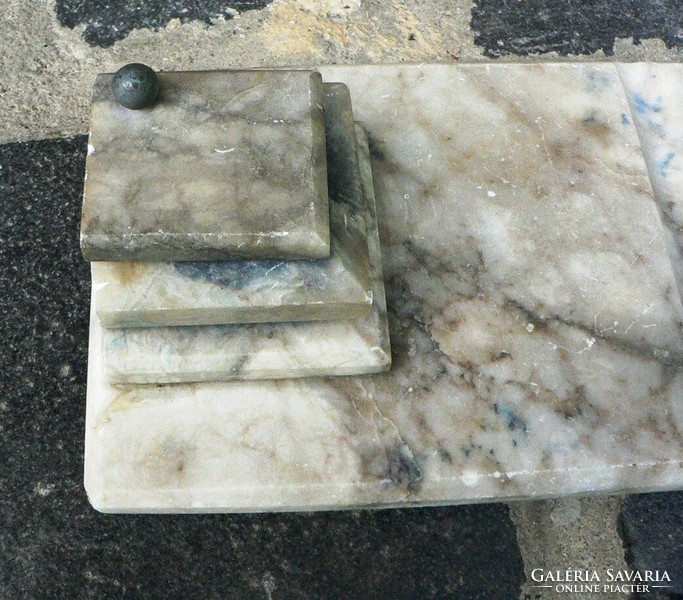 Art deco marble inkstand