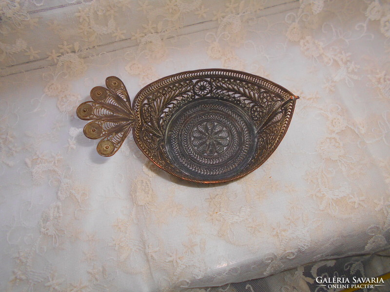 Antique filigree serving bowl