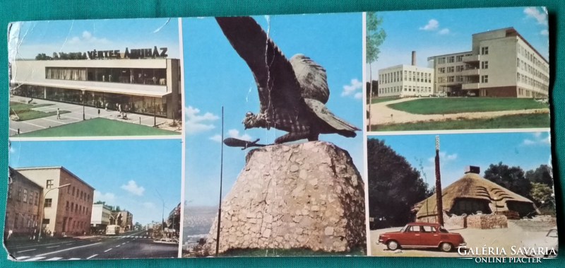Tatabánya details, used, maxi postcard, 1970