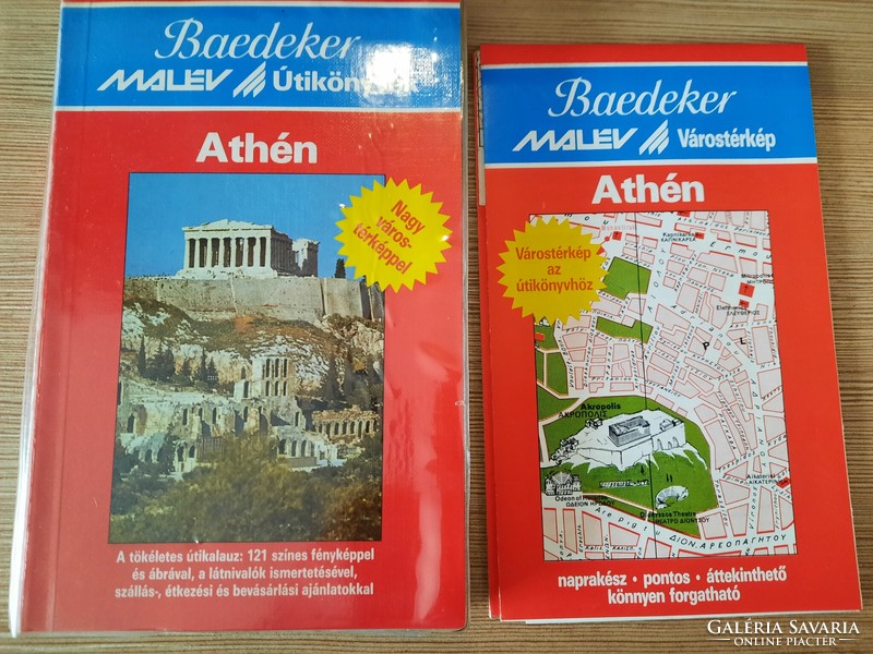 Malév Athens travel guide and Athens city map appendix - beadeker