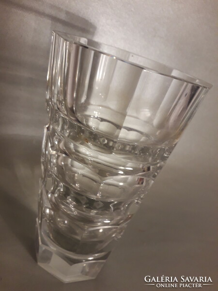 Josef hoffman moser prism vase clear cut crystal glass art deco 1930s