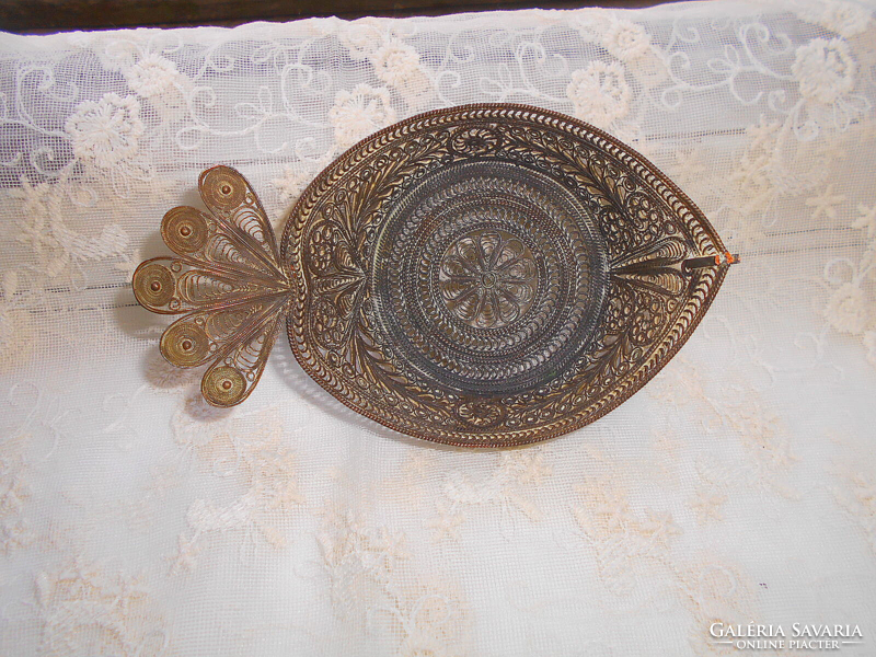 Antique filigree serving bowl