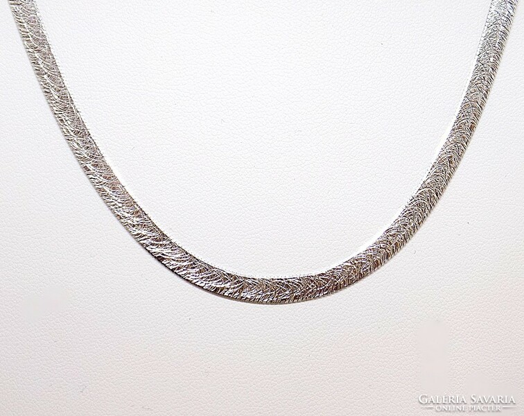 Engraved flat silver necklaces (zal-ag107492)