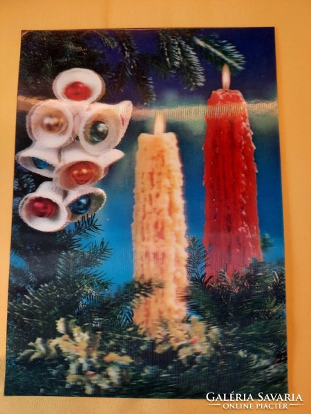 3 Dimensional retro postcards 3+1 pieces