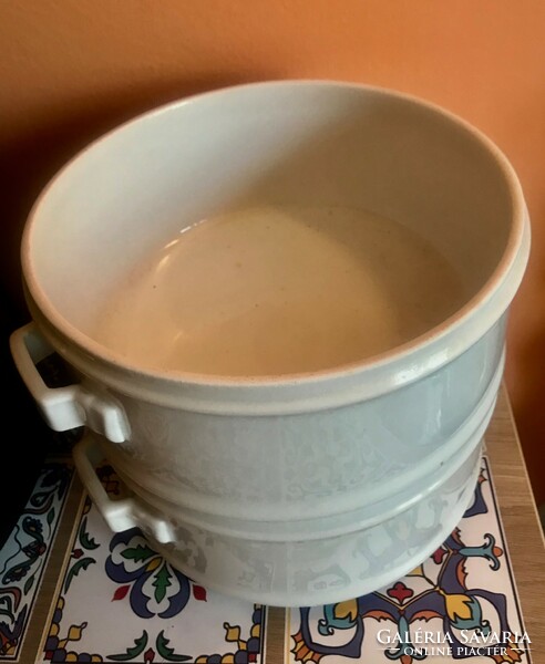 Antique thick porcelain food holder