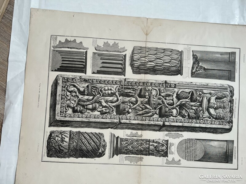 J.-B. PIRANESI Wien AD. Lehmann 1886. Album építészeti rézkarcokkal bécsi kiadás