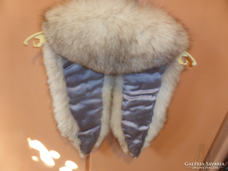 Silver fox collar - fur collar