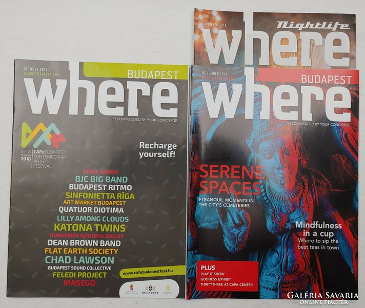 Where Budapest magazin - 11 szám egy csomagban + mellékletek