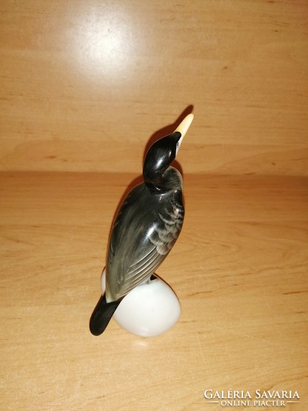 Hollóházi porcelán kárókatona madár figura szobor - 13,5 cm (po-1)
