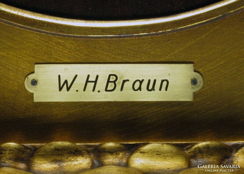 W. H. Braun : Leány rózsacsokorral