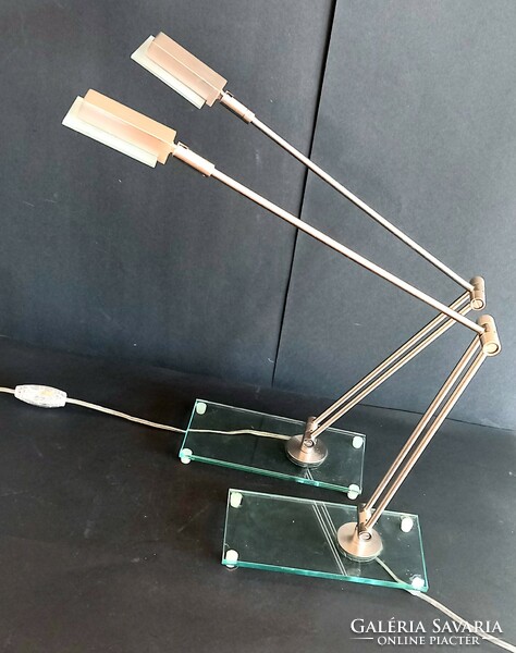 2 minimal design chrome glass table lamps negotiable