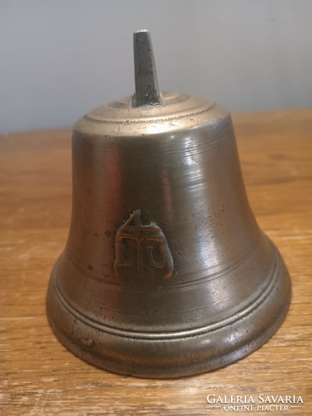 Antique copper bell marked.