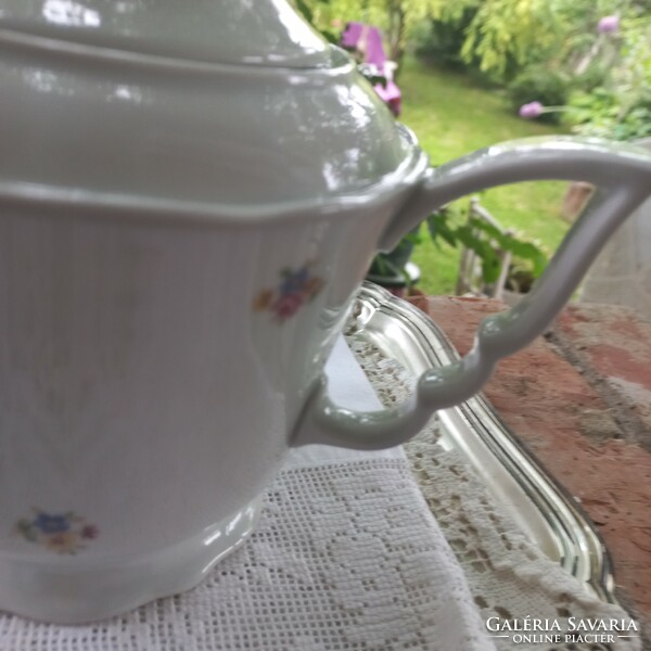 Small floral Zsolnay tea spout