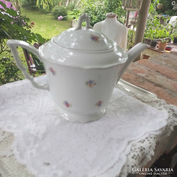 Small floral Zsolnay tea spout