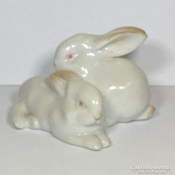 Extra rare Zsolnay rabbit pair